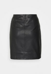 HUGO Jupe en cuir - black