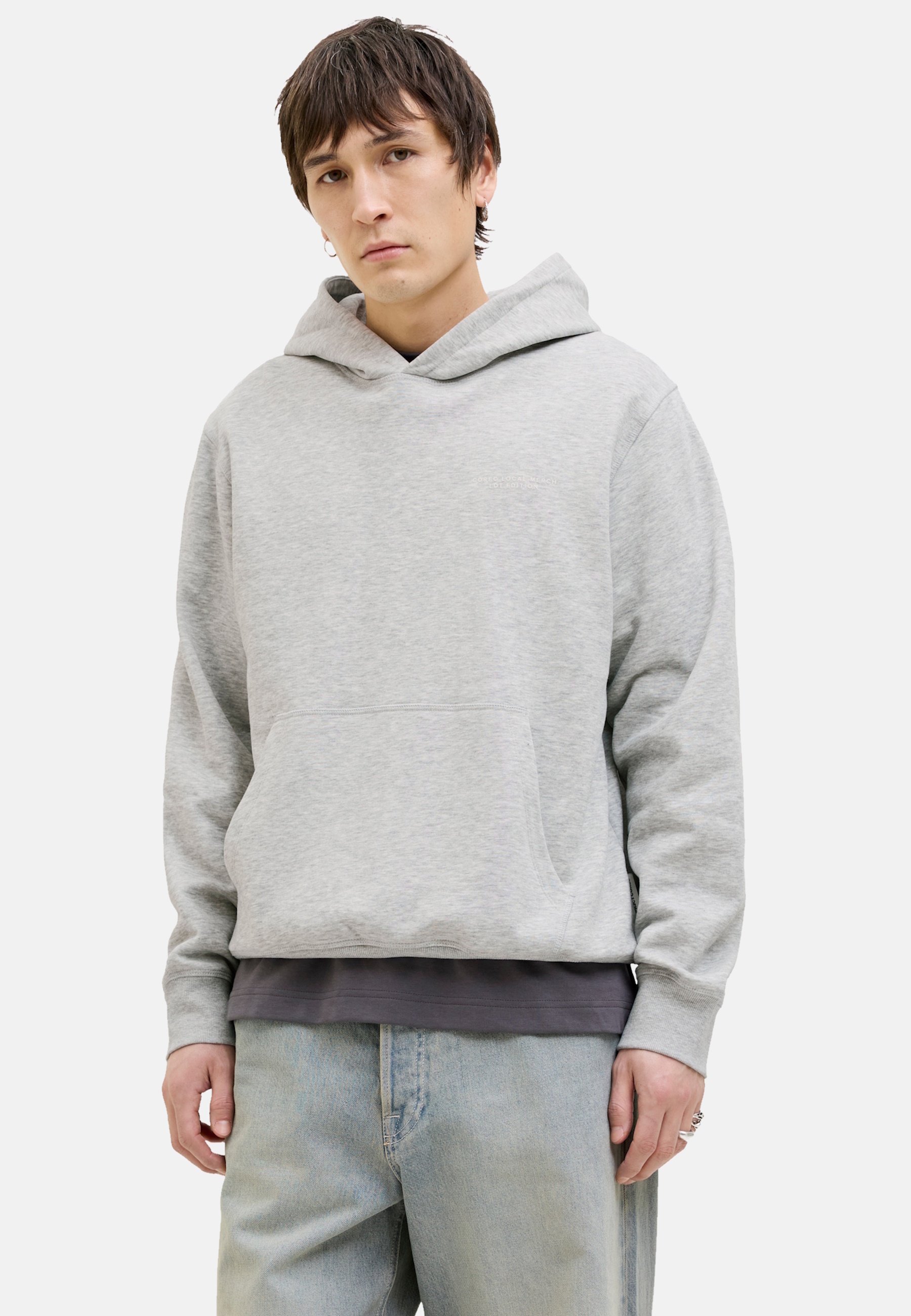 Grauer Hoodie Hoodie Aus Wolle Jack Jones INTERLUDE