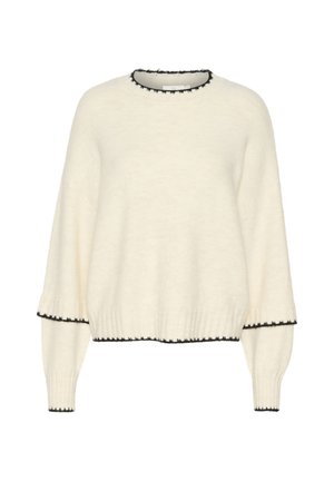Kaffe KAVILLI - Strickpullover - chalk melange