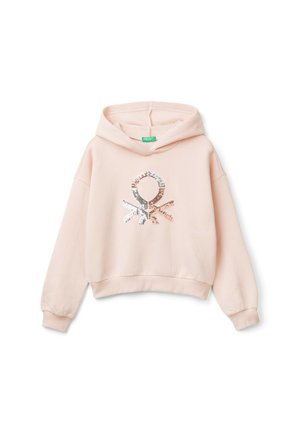 United Colors of Benetton EMBROIDERY ON FRONT REGULAR - Kapuzenpullover - pink