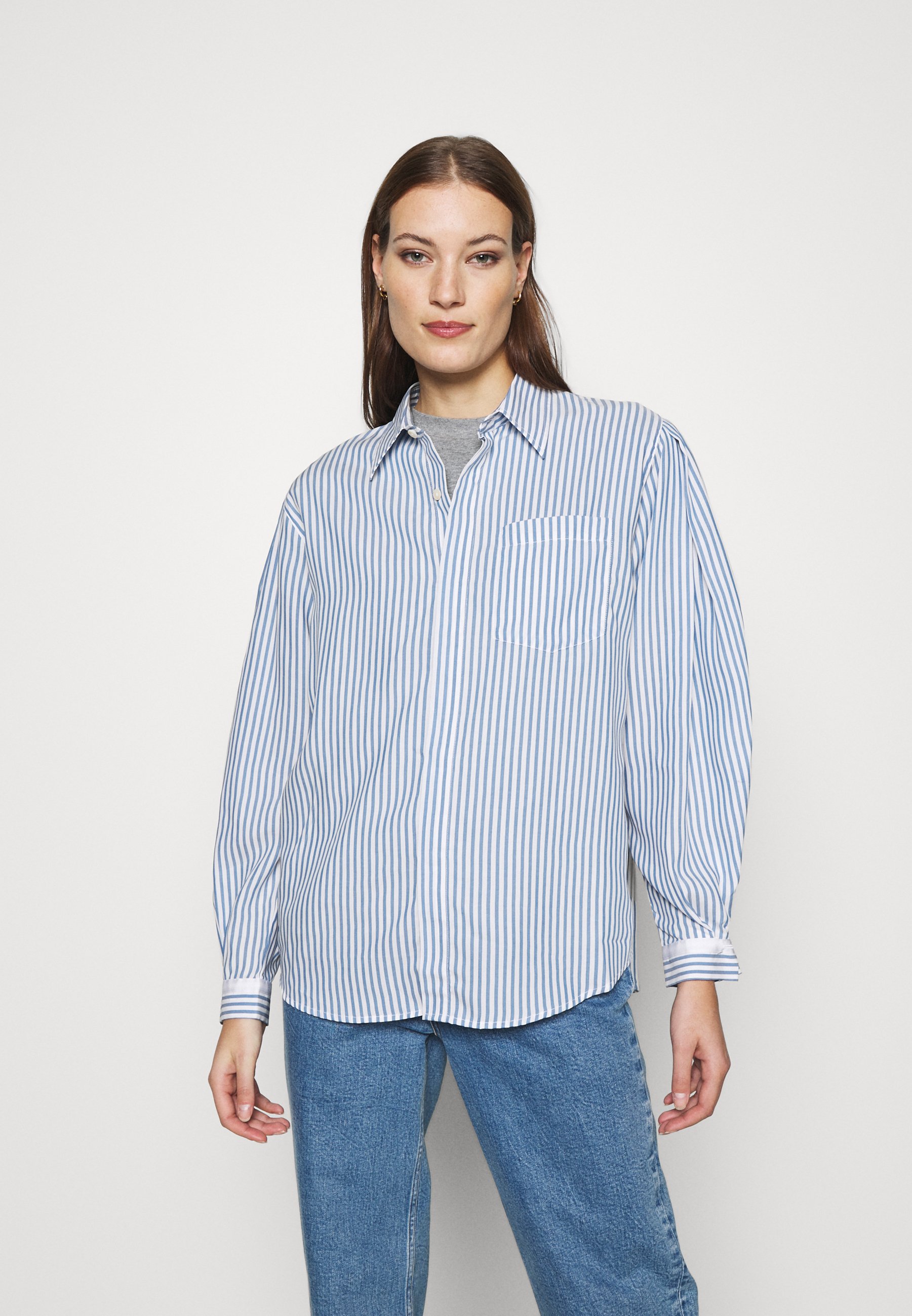 Hope SERENE SHIRT - Overhemdblouse - blue stripe/Blauw - Zalando.nl