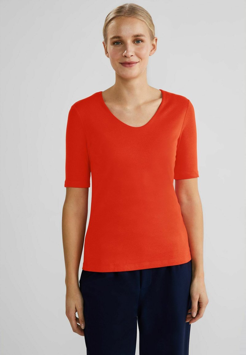 Street One MIT V-AUSSCHNITT - T-shirt basic - orange