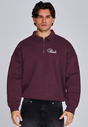 SIKSILK, ESSENTIALS SWEATER - Mikina - burgundy