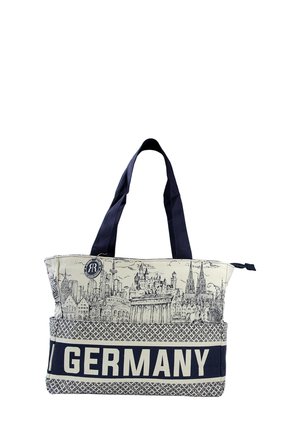 SCHULTER - Sac à main - navy/beige