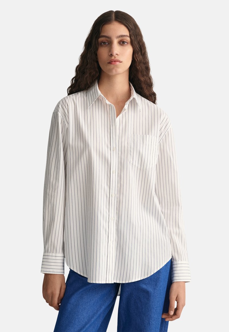GANT STRIPED - Košilová halenka - white