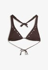STUDDED - Haut de bikini - dark brown