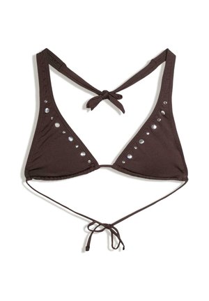 STUDDED - Sutien costum de baie din două piese - dark brown
