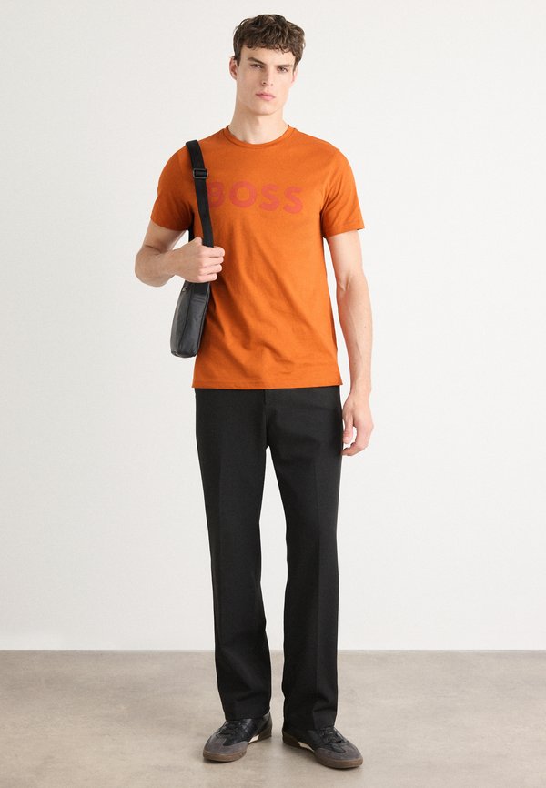 THINKING - Print T-shirt - open orange4