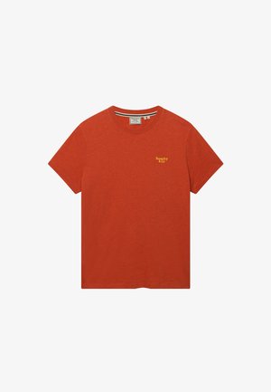 Superdry & Co, SUPERDRY ESSENTIAL SERIF LOGO EMBROIDERED T-SHIRT.. - Camiseta básica - pumpkin orange marl yellow
