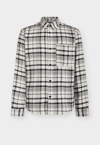 RELAXED CHECKED SHIRT - Πουκάμισο - greyish white black check