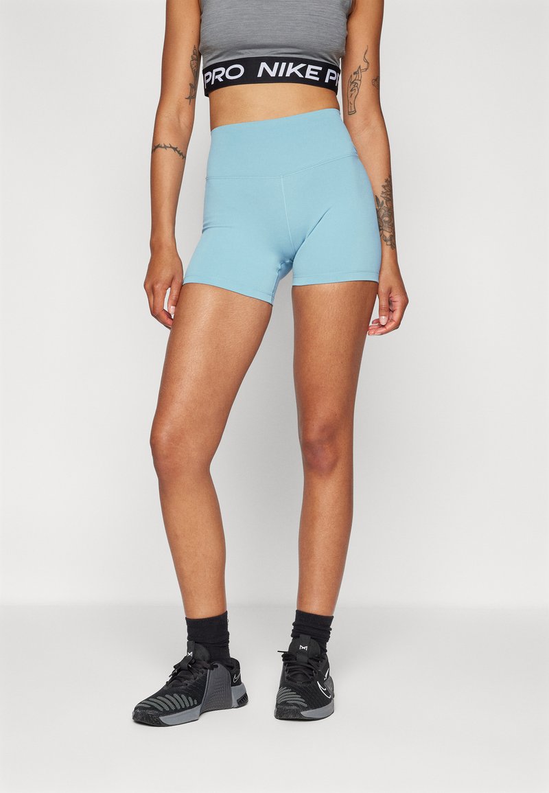 Nike Performance ONE SHORT - Leggings - denim turquoise/black