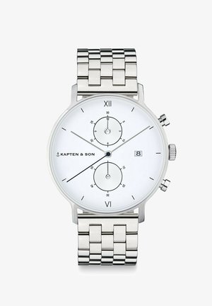Kapten & Son CHRONO - Cronografo - silver coloured white