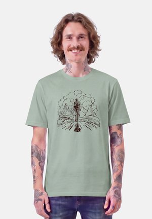 watapparel, BERGE UND MOUNTAINBIKE UNISEX - Print T-shirt - aloe