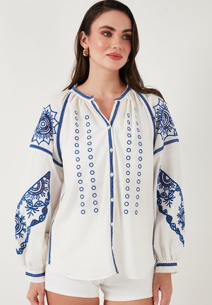 Button-down blouse - ecru