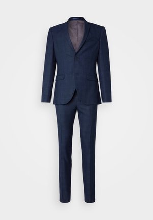 Isaac Dewhirst, CHECK SUIT - Jakkesæt - dark blue