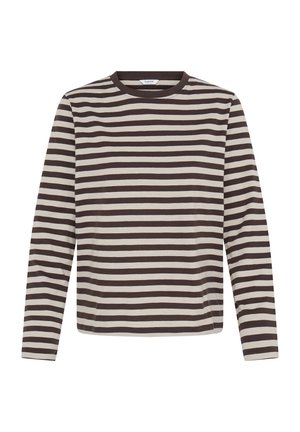 b.young, BYSNERLE LS SHIRT - T-shirt à manches longues - light dark brown stripe