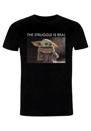 STAR WARS: THE MANDALORIAN BABY YODA MEME UNISEX - Print T-shirt - black