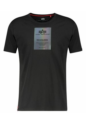 T-shirt med print - schwarz