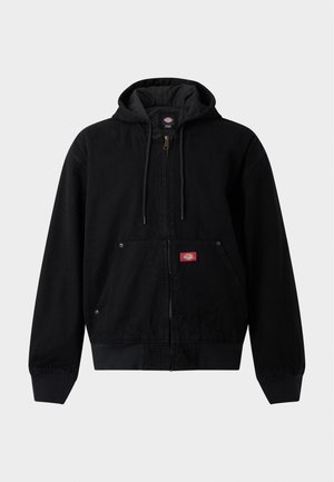 Dickies, HILHAM LINED HOODED - Дънково яке - black
