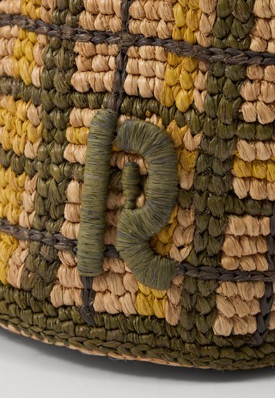 Rabanne Geantă crossbody - tartan/naturel/kaki