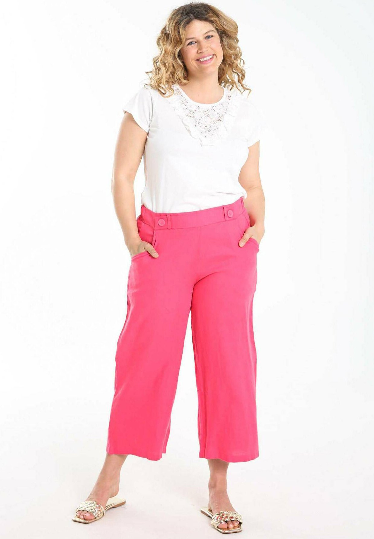 Paprika EN LIN - Pantalones - fushia/rosa - Zalando.es