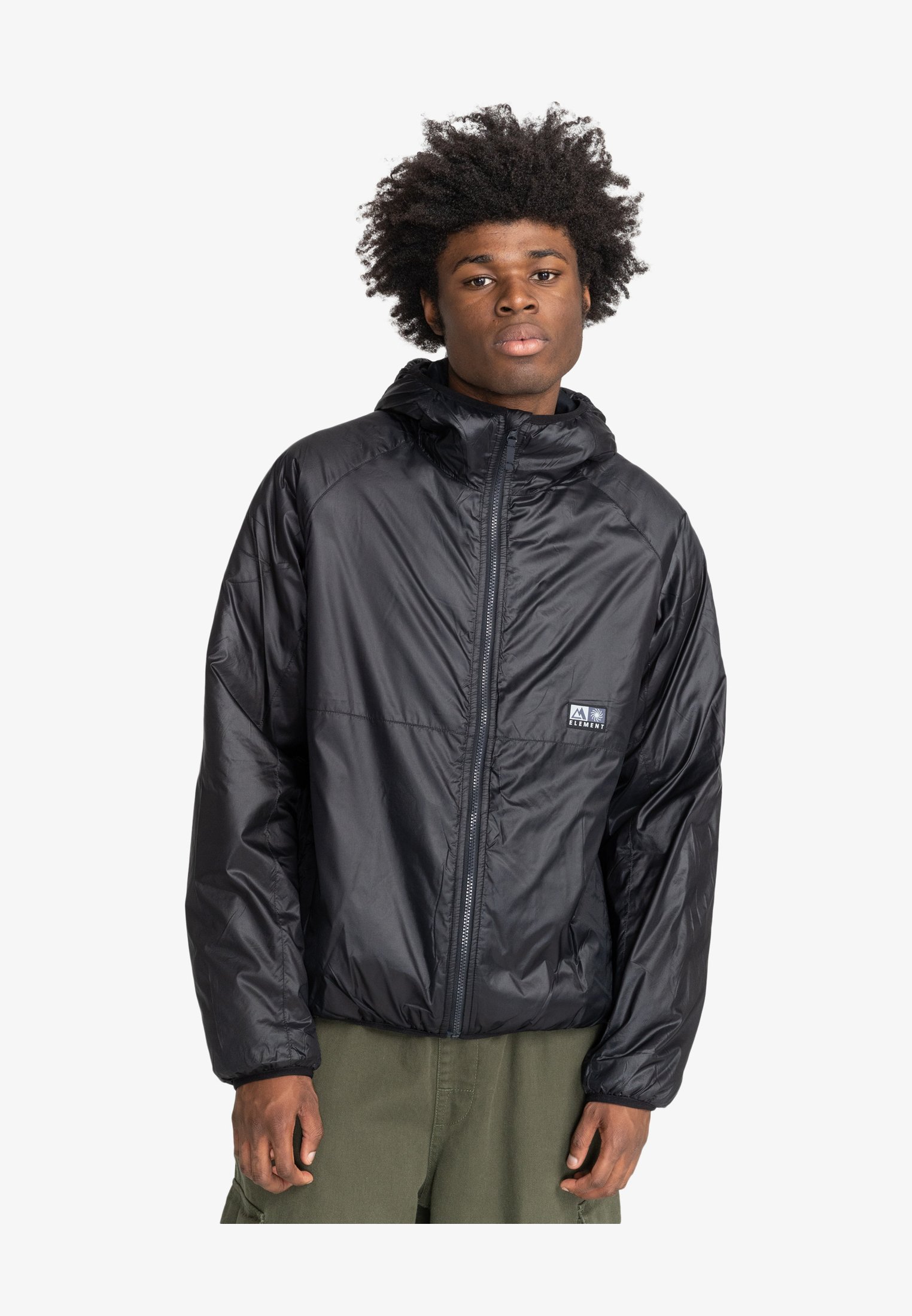 Element Wolfeboro Dulcey – Giacca Impermeabile Uomo In Tessuto REPREVE Riciclato, Antivento, Con Cappuccio, Trattamento DWR, Zip Vislon