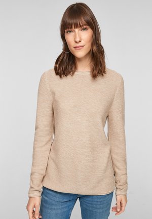 QS Strickpullover - beige melange