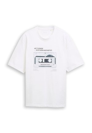 TOM TAILOR DENIM, TOM TAILOR DENIM T-SHIRT RELAXED FIT T-SHIRT MIT PRINT - T-Shirt print - white