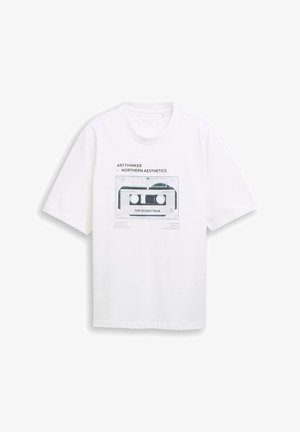 TOM TAILOR DENIM, TOM TAILOR DENIM T-SHIRT RELAXED FIT T-SHIRT MIT PRINT - T-shirt print - white