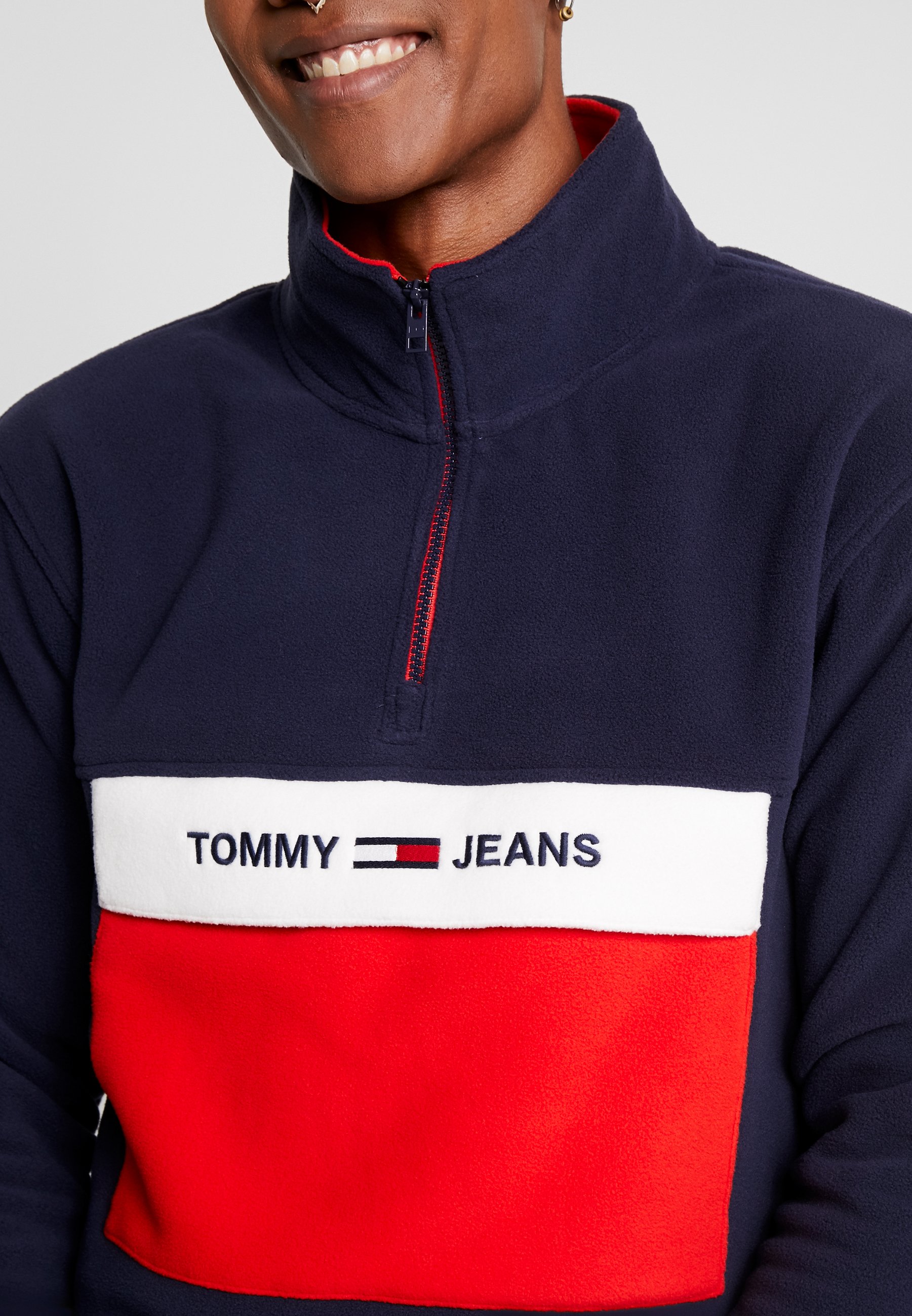 tommy jeans half zip