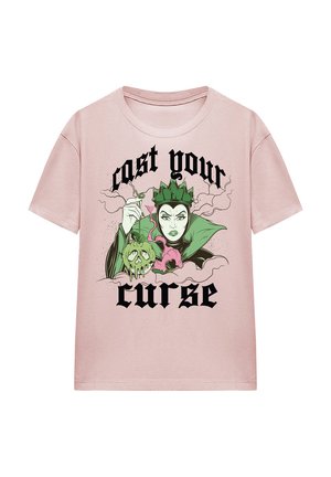 VILLAINS CAST YOUR CURSE - Print T-shirt - pink