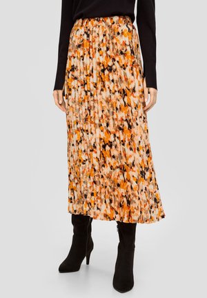 s.Oliver BLACK LABEL MIT PLISSEEFALTEN - Jupe trapèze - creme