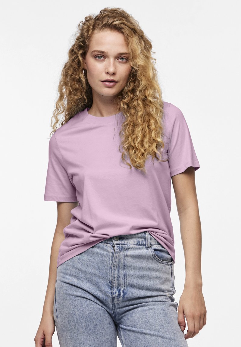 Pieces PCRIA SOLID TEE - T-shirts - pastel lavender