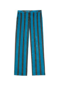 STRIPED - Tygbyxor - navy blue