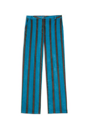 STRIPED - Tygbyxor - navy blue