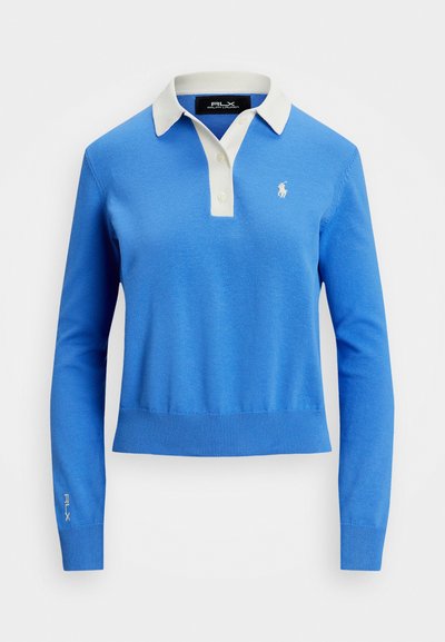 Polo Ralph Lauren PERFORMANCE POLO COLLAR JUMPER - Πουλόβερ - summer blue/ceramic white