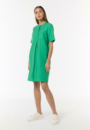 comma casual identity MINI MIT WEBSTRUKTUR - Shirt dress - smaragd