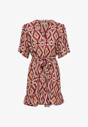 ONLY, DRESS ONLANTONIA SHORT DRESS - Päevakleit - brick red