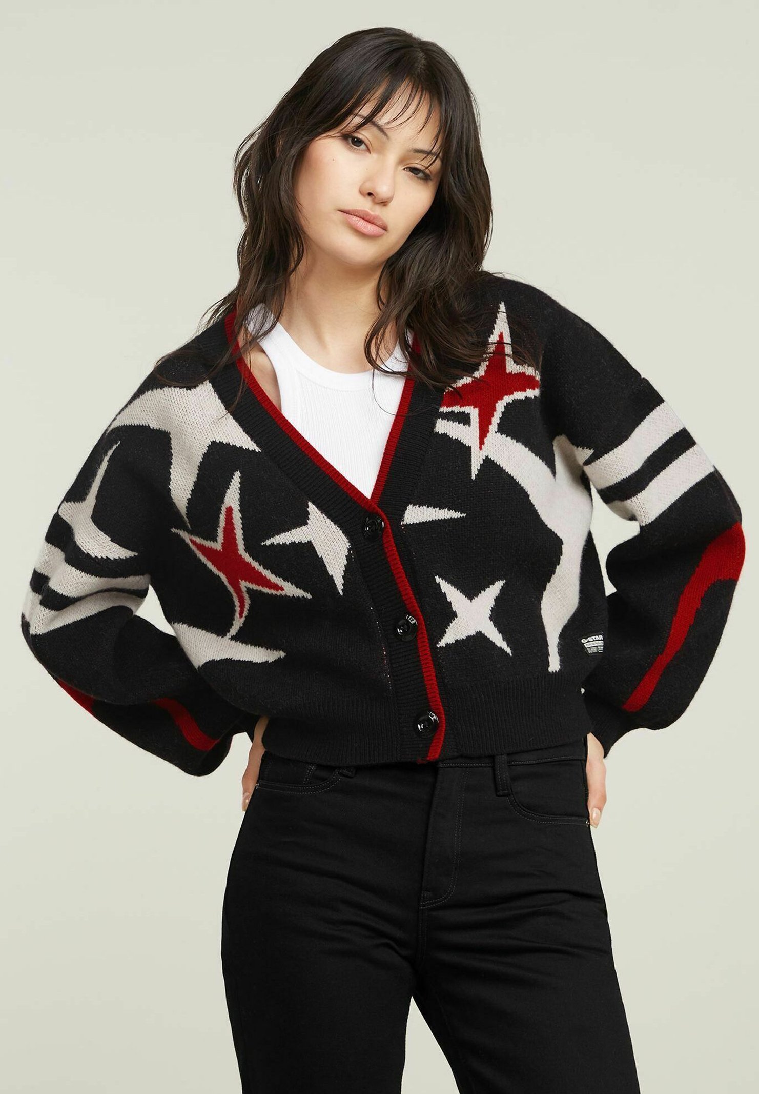 Cardigans G Star Raw Trui Dames G-STAR HOLIDAY LOOSE Cardigan Dk 