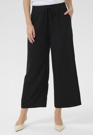 KAMILIA CROPPED - Broek - black deep