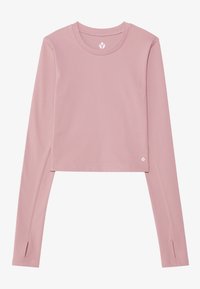 ESSENTIAL FITTED CROPPED LONG SLEEVE SPORTS TOP - Long sleeved top - mauve