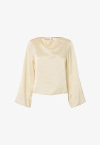 Selected Femme SELENE LS DRAPED NECKLINE Blouse birch/blanc