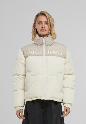 Karl Kani RETRO ESSENTIAL PUFFER - Žieminė striukė - offwhite