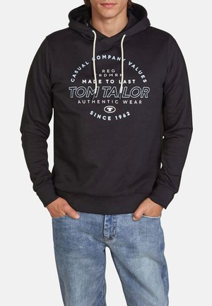 TOM TAILOR TTHOODIE - Hoodie - almost black