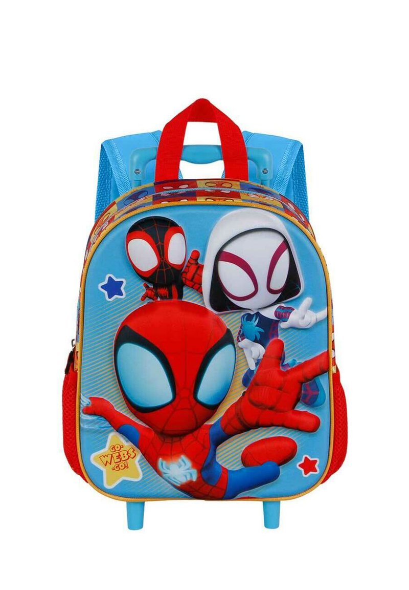 Karactermania CAPTAIN AMERICA FIRST SMALL 3D RUCKSACK WITH WHEELS - Trolley - Spiderman blue-red
