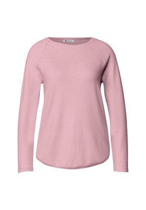 Street One, LANGARM SHIRT MIT RUNDHALS UND ROLLKANTE - Camiseta de manga larga - vintage blush mel