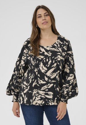 OLLA - Blouse - black gray graphic