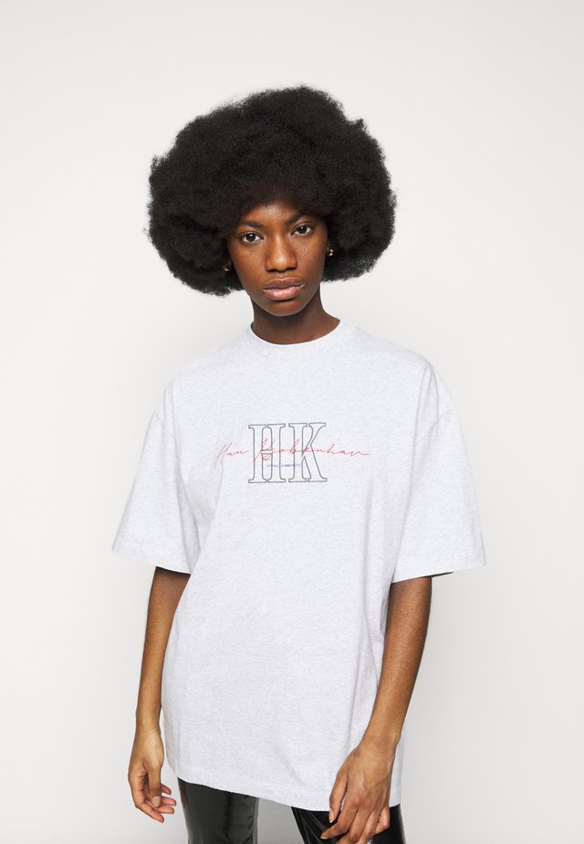 BOYFRIEND TEE - T-shirt med print - grey melange