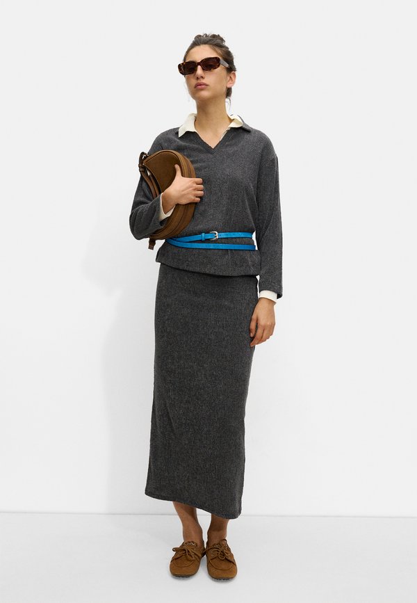 Pencil skirt - anthracite3