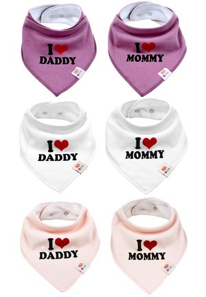 6 PACK I LOVE MOMMY DADDY  - Lätzchen - mädchen set
